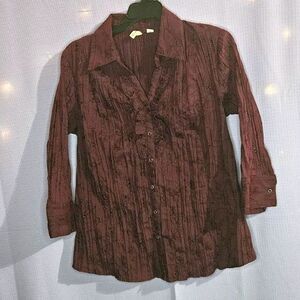 St. John's Bay, Plum, Top, Size: L